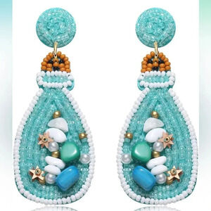 Blue Drift Ocean Bottle Earrings
